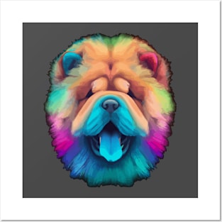 Cute Chow Chow Dog Fluffy Design Posters and Art